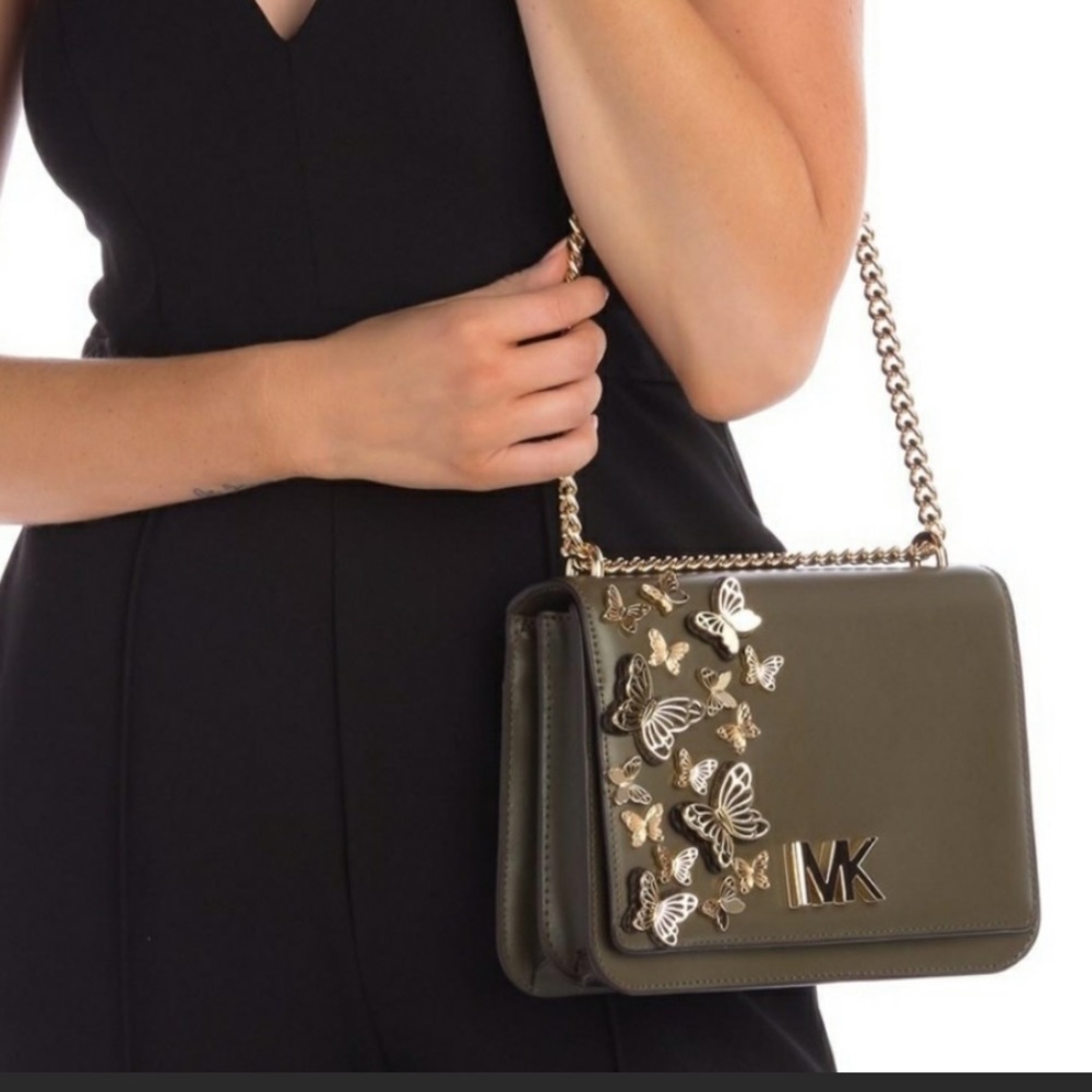 Olive Michael Kors Butterfly Shoulder Bag